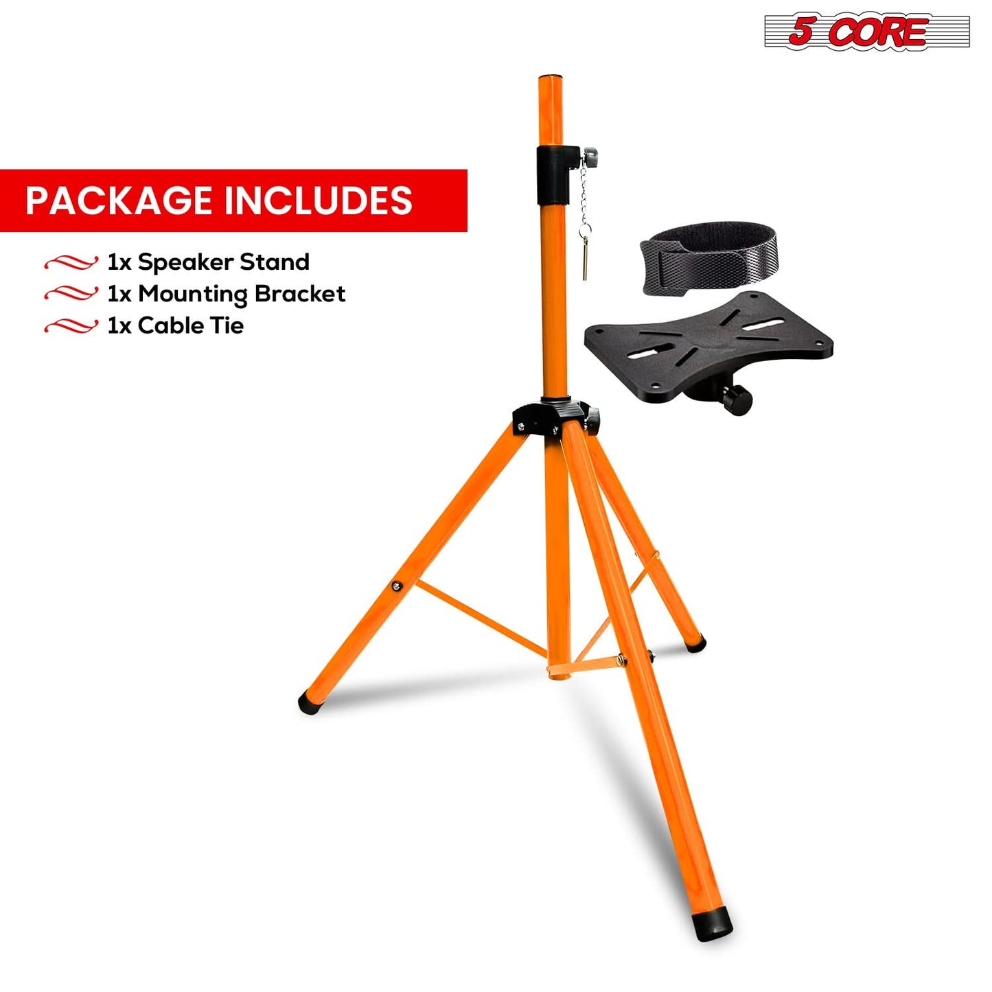 5Core Speaker Stand Tripod Tall Adjustable 72 Inch DJ Studio Monitor