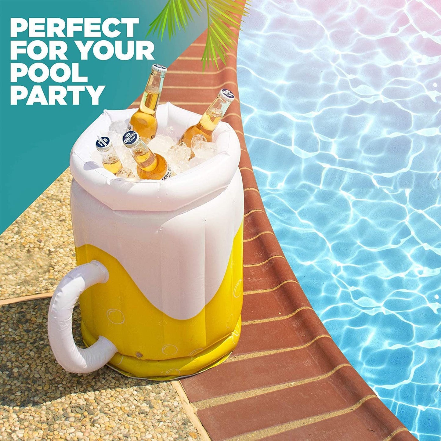 Large Inflatable Beer Mug Cooler Pool Float Drink Cooler