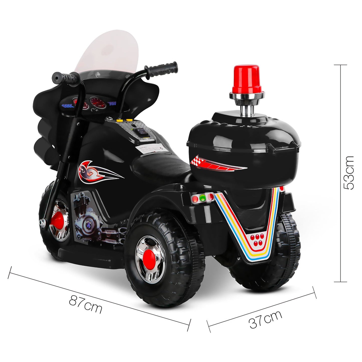 Rigo Kids Electric Ride On Police Motorcycle Motorbike 6V Battery