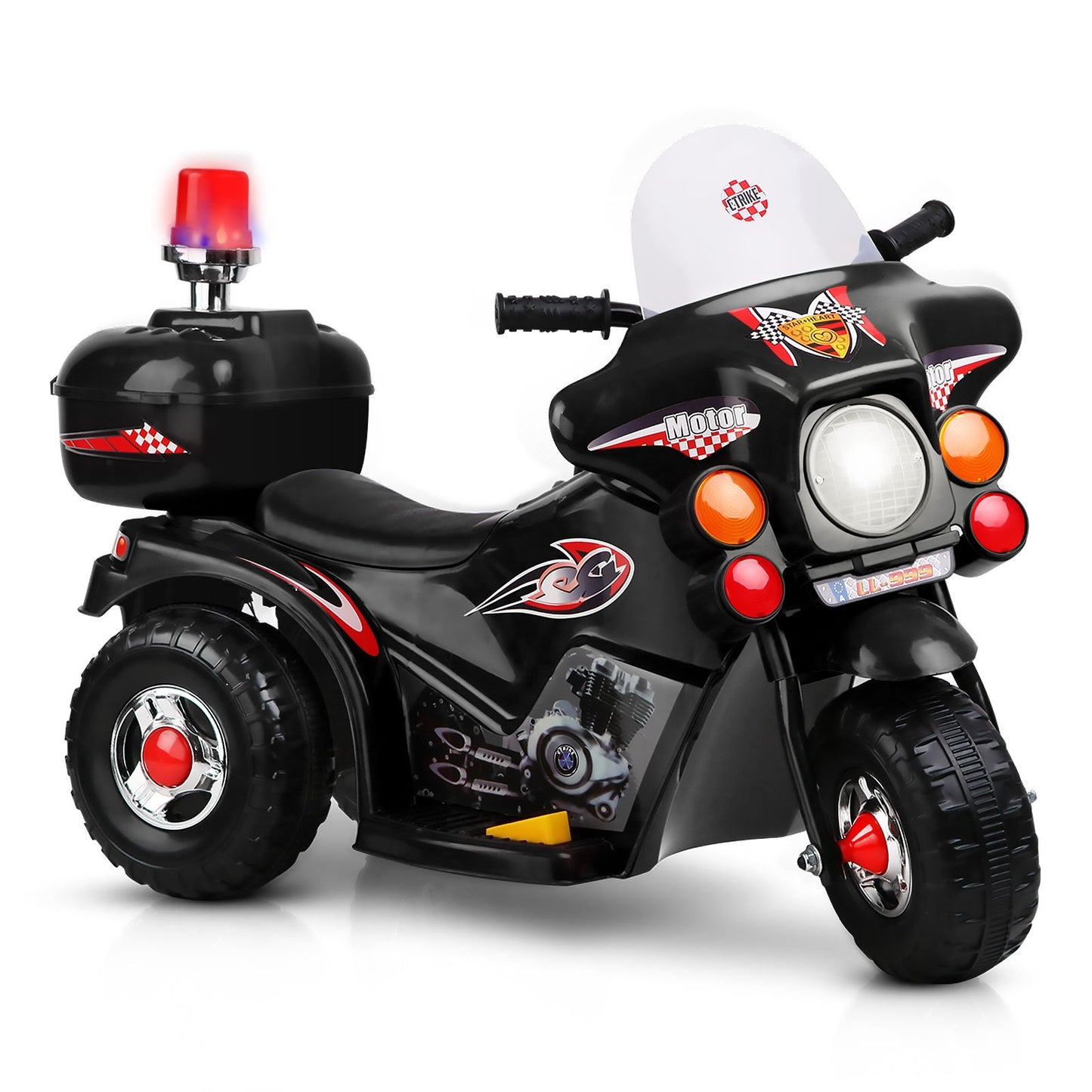 Rigo Kids Electric Ride On Police Motorcycle Motorbike 6V Battery