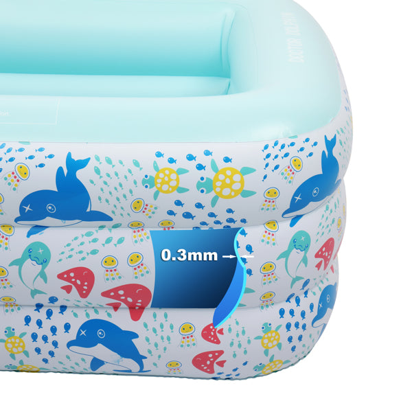 Family Inflatable Pool - 59" Kids Swimming Pool | Indoor & Outdoor