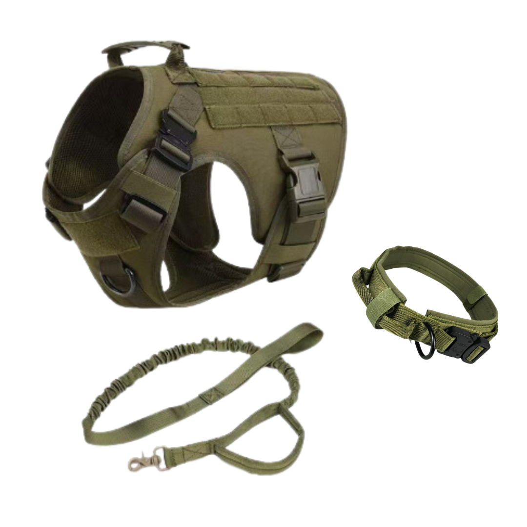 Tactical Dog Gear Set - Military-Grade Harness, Collar & Leash