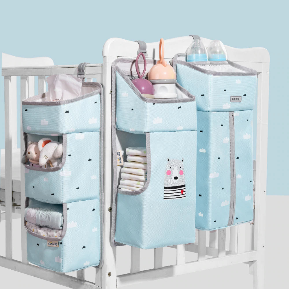 Portable Diaper Caddy Organizer - Adjustable Dividers | Nursery Storage