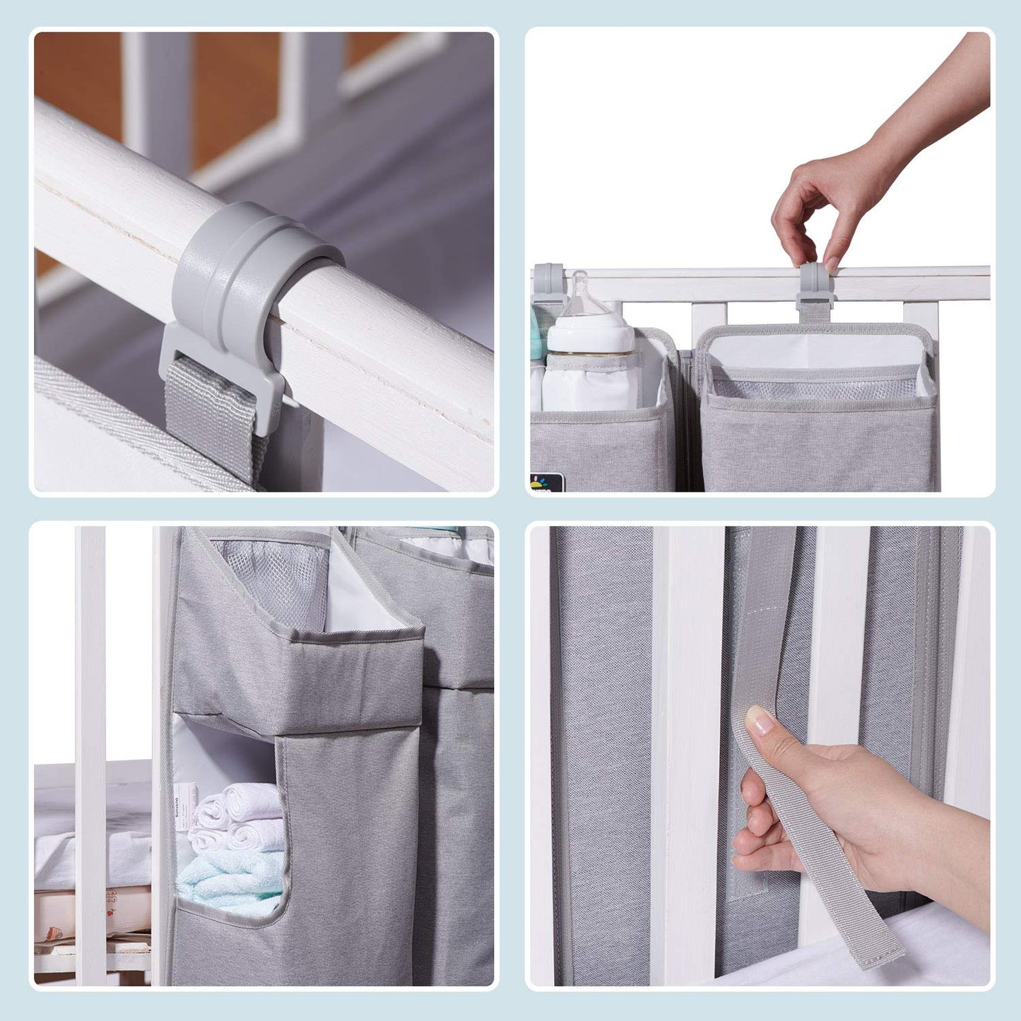 Portable Diaper Caddy Organizer - Adjustable Dividers | Nursery Storage