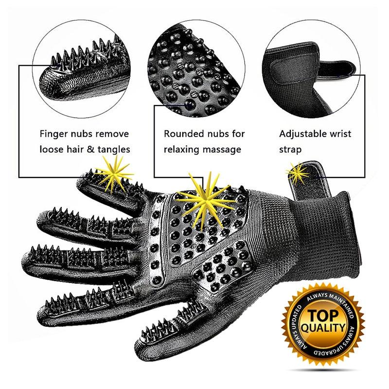 Pet Grooming Gloves - Professional Deshedding Tool | Quick Shipping