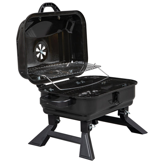 Portable Charcoal Grill BBQ and Smoker with Lid Folding Tabletop Grill