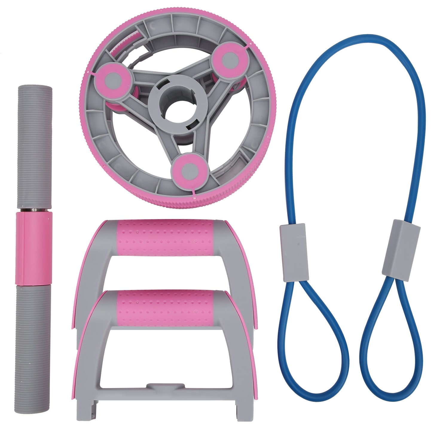 Ab Wheel Roller Set - Home Gym Training Kit | Pull Strap Included