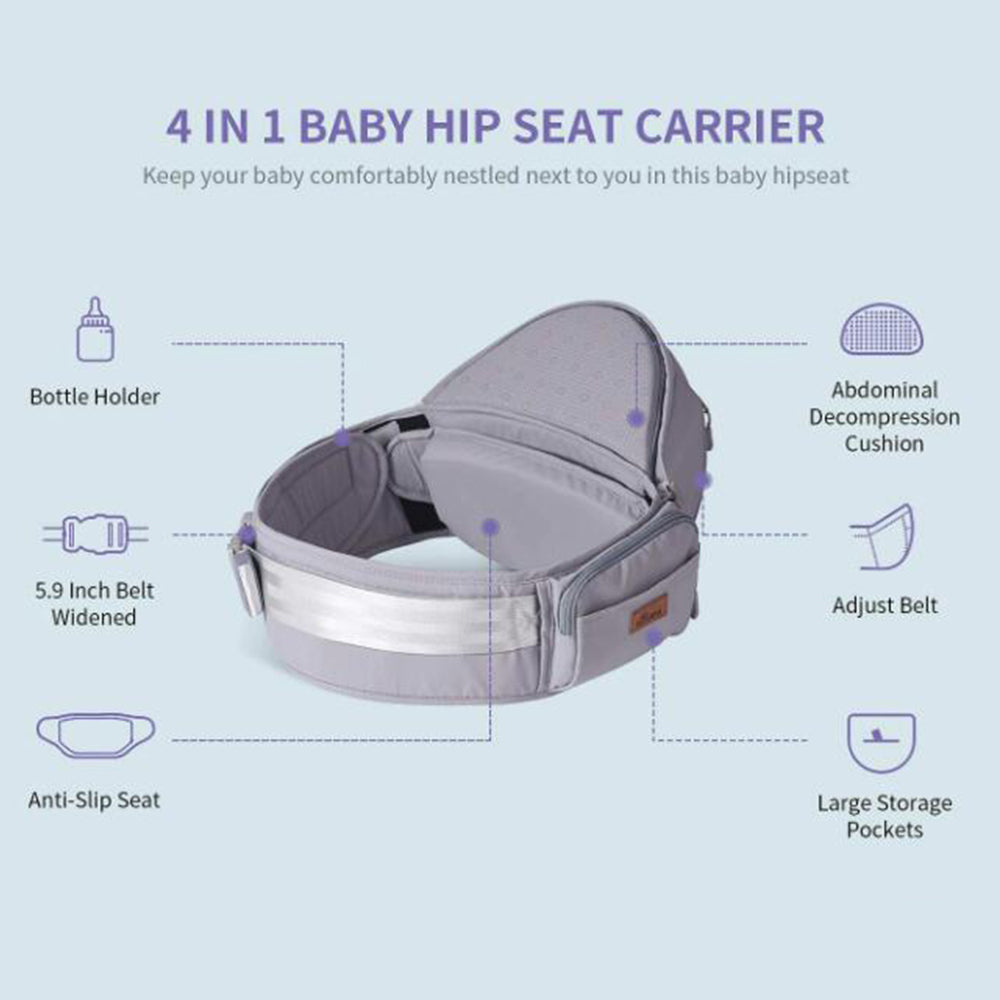 Ergonomic Baby Hip Seat Carrier - Cushioned Support | Parent Comfort