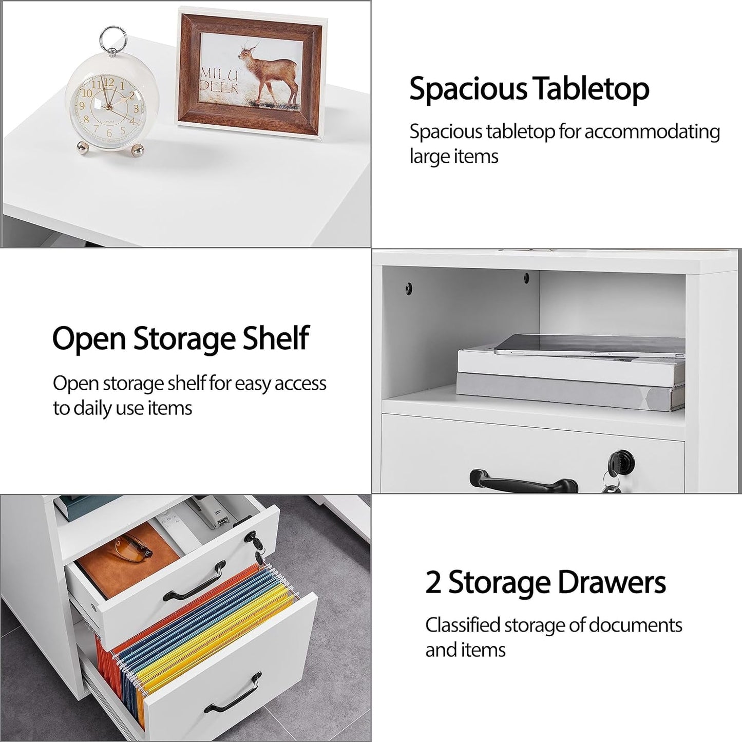 Rolling Storage Cabinet - 3-Drawer Mobile File Organizer | Home & Office