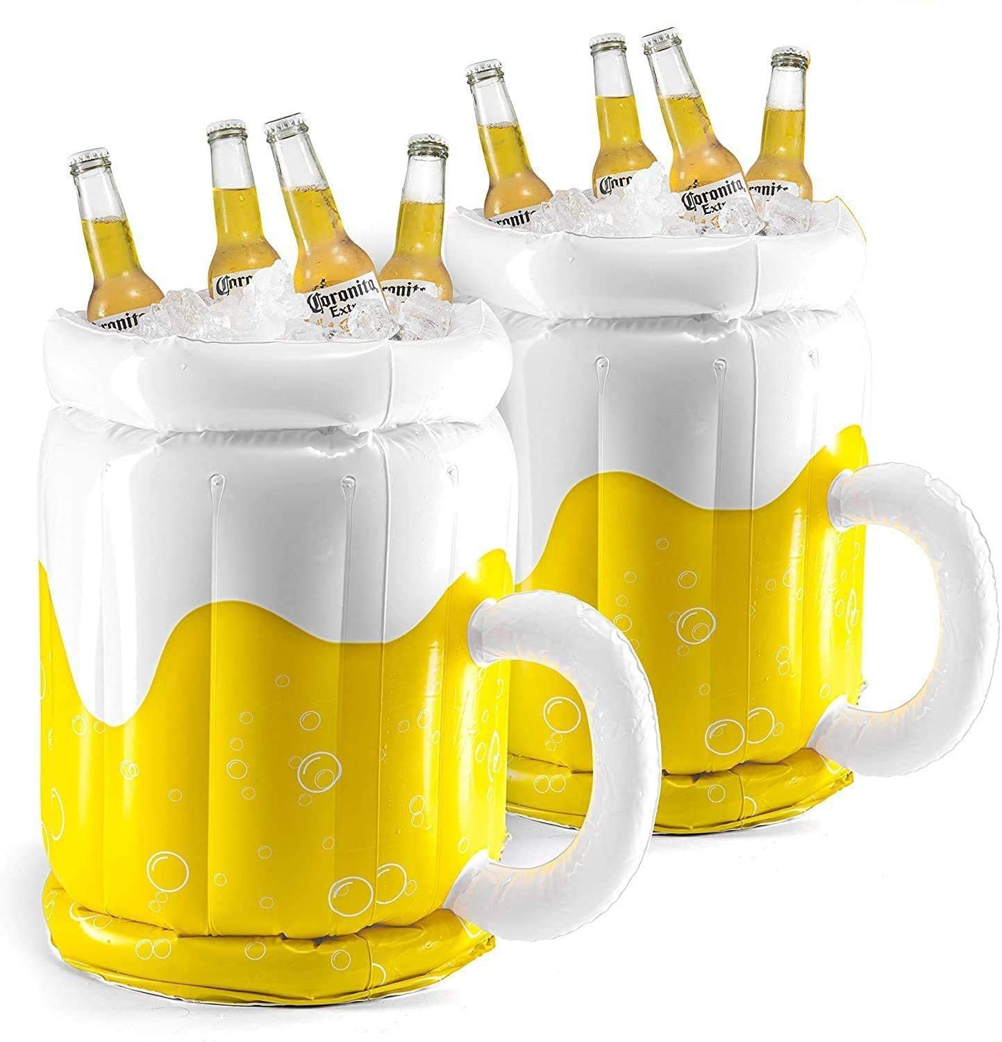 Large Inflatable Beer Mug Cooler Pool Float Drink Cooler