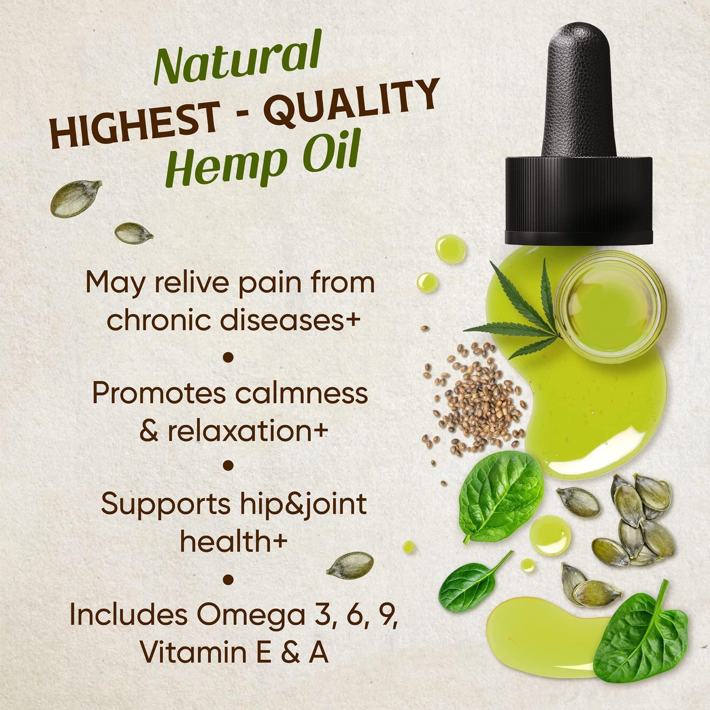 Natural Pet Calming Oil - Hemp Extract for Dogs & Cats