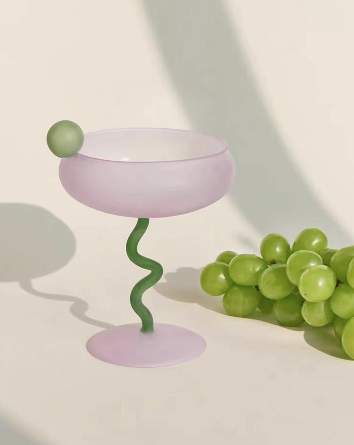 Whimsical Jelly Bean Wine Glass - Colorful Cocktail Coupe