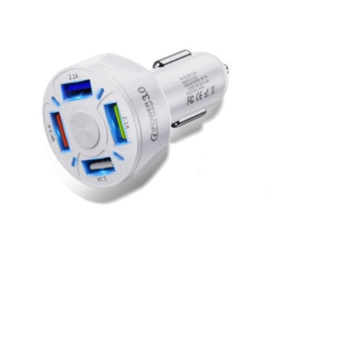 PBG LED 4 Port Rapid Car Charger - Charges 4 Devices at once!